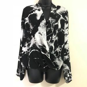 ALFANI Faux Wrap Blouse